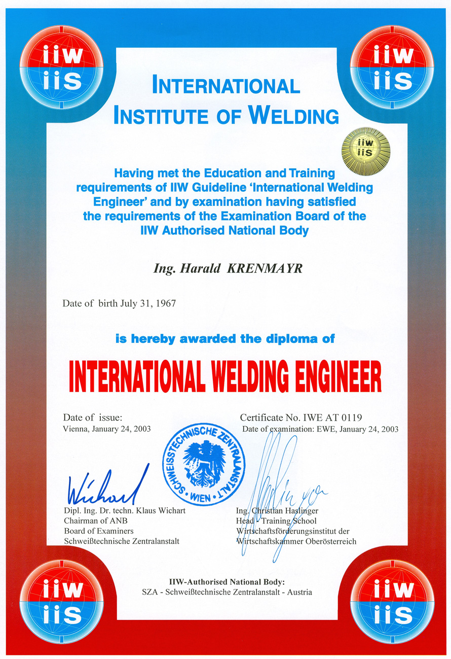 International Welding Engeneer